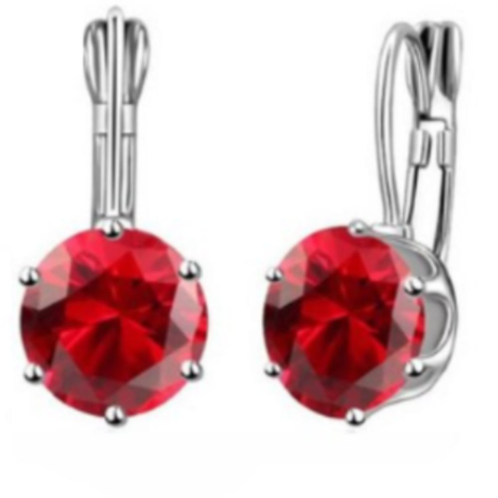 ❤️ Elegant Women Round Earrings 925 Sterling Silver Hoop Drop Gift